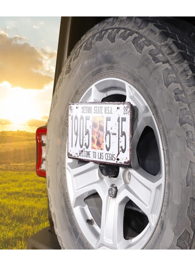 Hoolcar Spare Tire License Plate Relocation Bracket Holder for 2007-2021 Jeep Wrangler JK JKU JL JLU, Black - Image 4